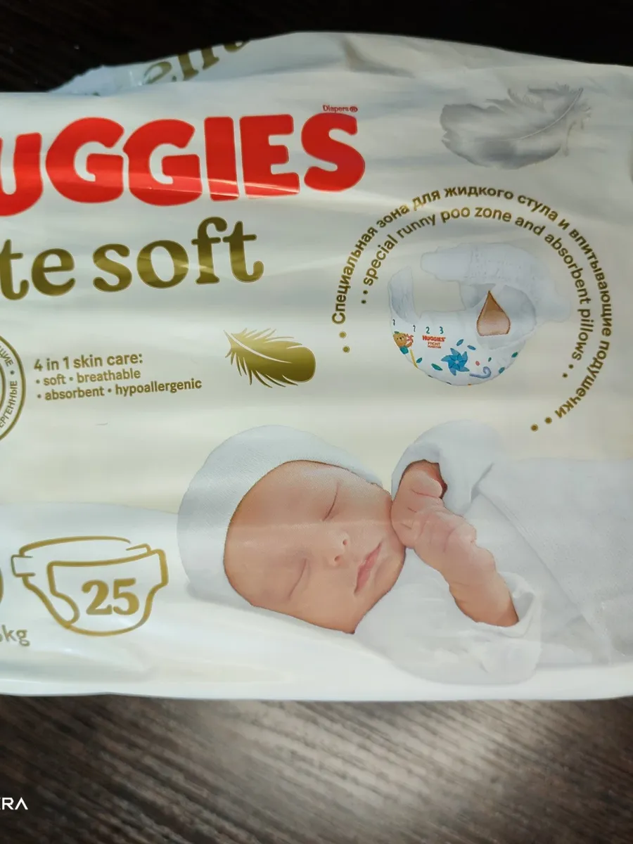 Подгузники Elite Soft размер 0+, до 3,5 кг 25 шт