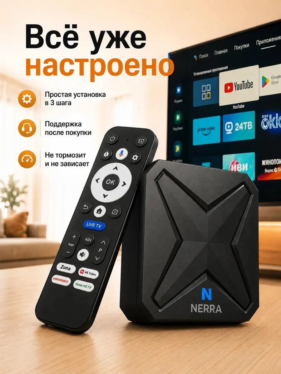 Андроид ТВ с Wi-Fi приставка Смарт