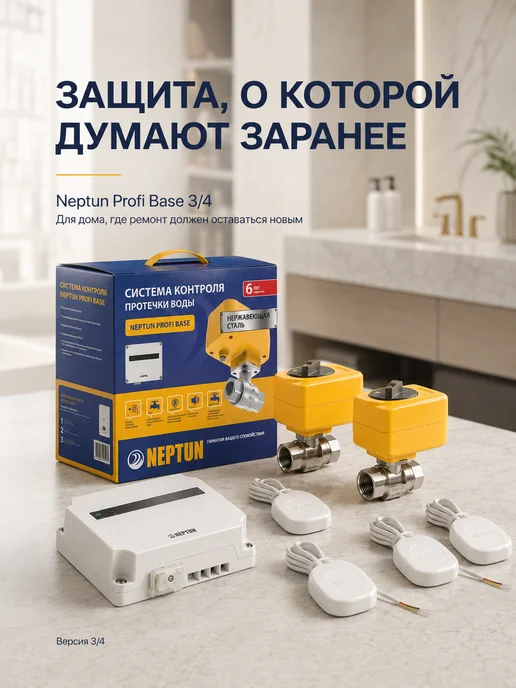 NEPTUN Система защиты от протечек воды Нептун 3 4 Profi Base, вариант, фото 3