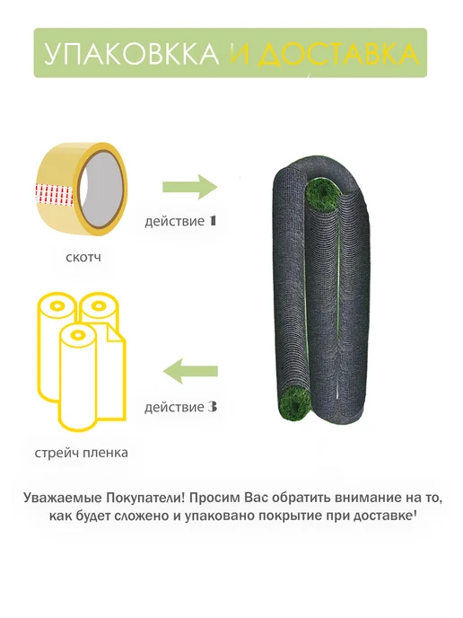 Искусственный газон 1,5 на 1,5 (высота ворса 35мм), зеленый, фото 2
