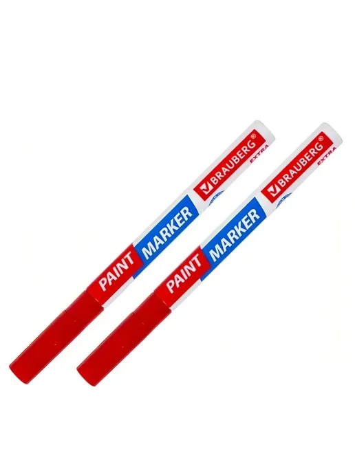 Brauberg Маркер-краска красный лаковый EXTRA 2 мм, 2 шт, 2 шт
