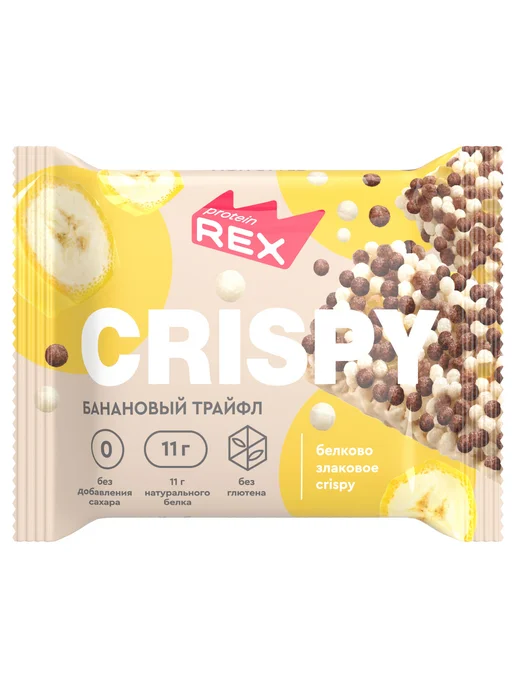 Хлебцы протеиновые Protein Rex Crispy Банановый трайфл, 55, вариант