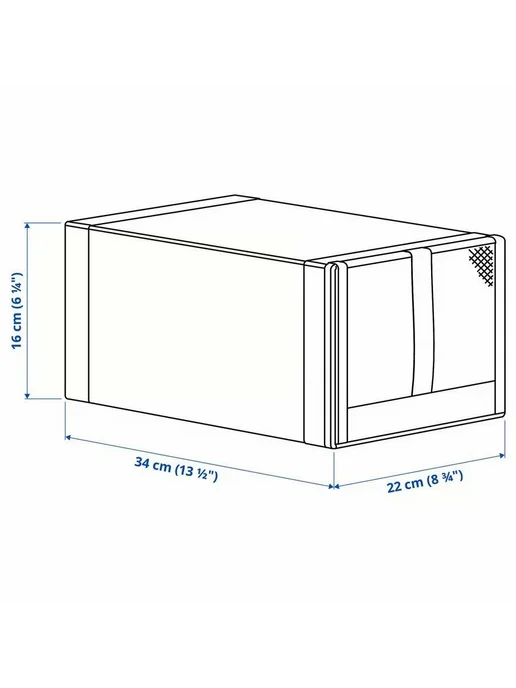 Нет бренда IKEA Органайзер Parkla для вещей, складной с застежкой 503.9, серый, фото 8
