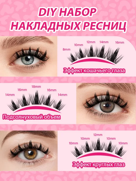 PROLASHBEAUTY Ресницы накладные пучки лучики эффект манга 10-18мм(Фея леса…, черный, фото 5