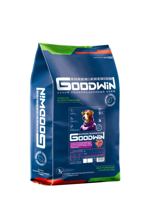 Сухой корм Goodwin для собак, мелкие, ягненок, 8 кг