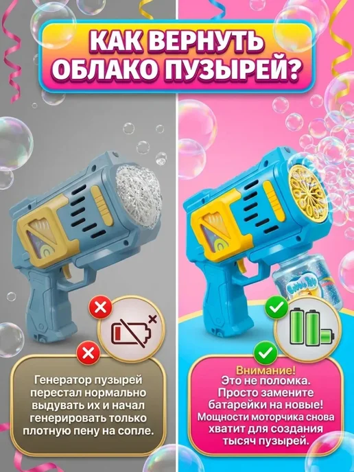 Мыльные пузыри, голубой, фото 3