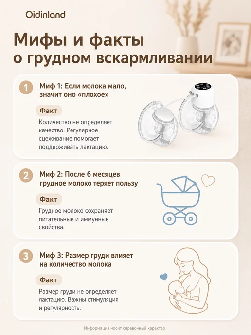 Oidinland Молокоотсос электрический свободные руки 2 шт, 2 шт, фото 3