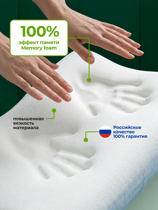 Сонотека Подушка ортопедическая для сна анатомическая 3D 50х70, 50x70, фото 4