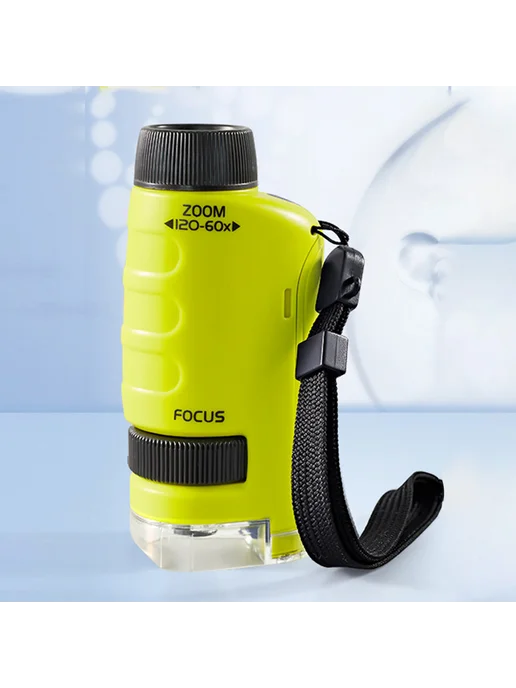 Микроскоп для детей Mini Pocket с Led, увеличения 60-120x, вариант, фото 3