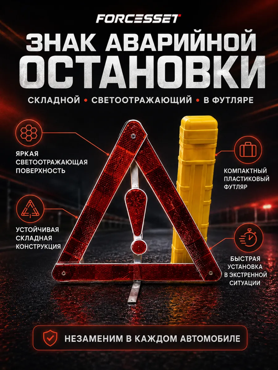 Знак аварийной остановки складной