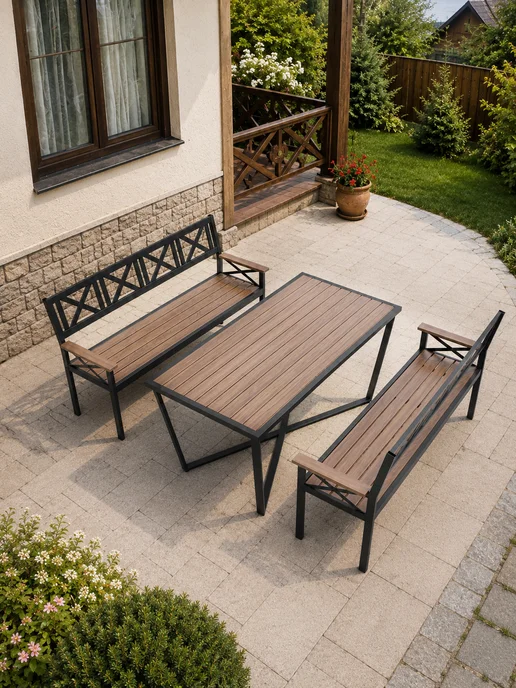 Make Mebel Стол уличный, садовый Ривьера 102х65х47 см, палисандр, 150x80x75 см, палисандр, фото 3