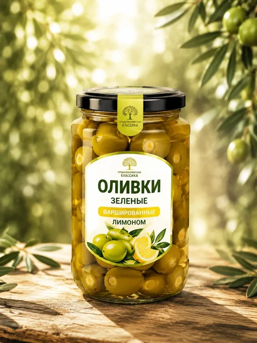 Оливки фаршированные с лимоном 340 г eco greece, 340 г, фото 2