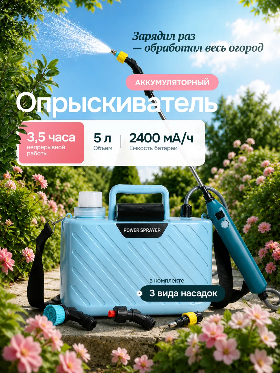 Опрыскиватель 5л садовый для цветов
