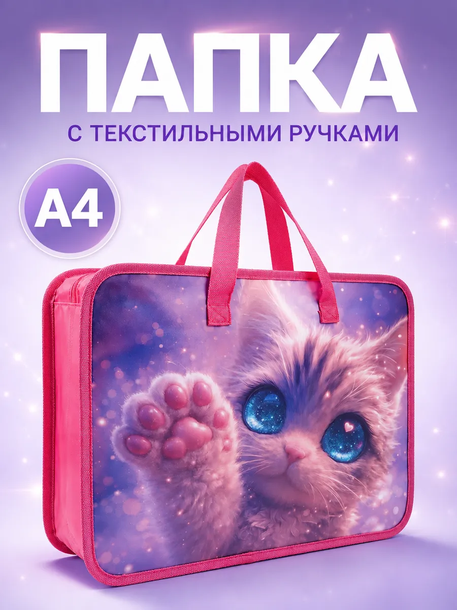 Школьная папка для тетрадей и труда А4 с ручкой