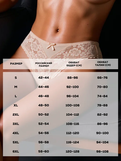 KODALIFE Трусы кружевные стринги набор 6 шт, 6 шт, фото 4
