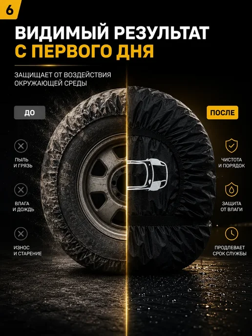 НУР7 Чехол для колес шин автомобиля R 13-18, вариант, фото 5