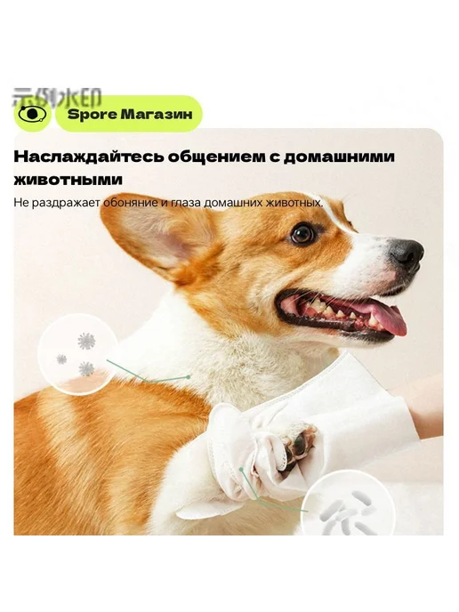 Влажные салфетки-перчатки с шампунем для животных, 6 шт, фото 4