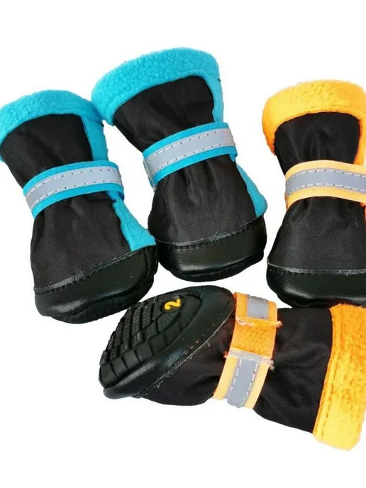 4 шт. комплект Синие XL Накладки на лапы для собак, для улиц, 4 шт, фото 3