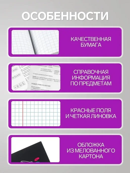 Тетрадь для учебы с аниме-стилем и геометрией, вариант, фото 2