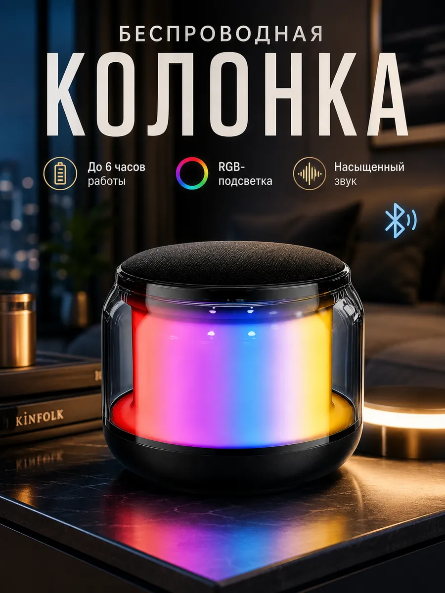 Беспроводная Bluetooth колонка портативная