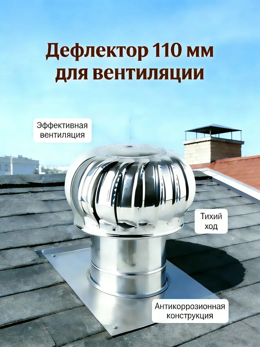 Турбо-дефлектор из нержавейки 110 мм