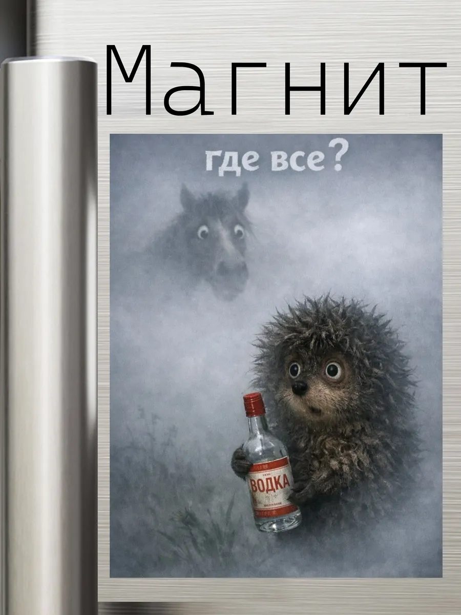 магнит ежик в тумане на холодильник