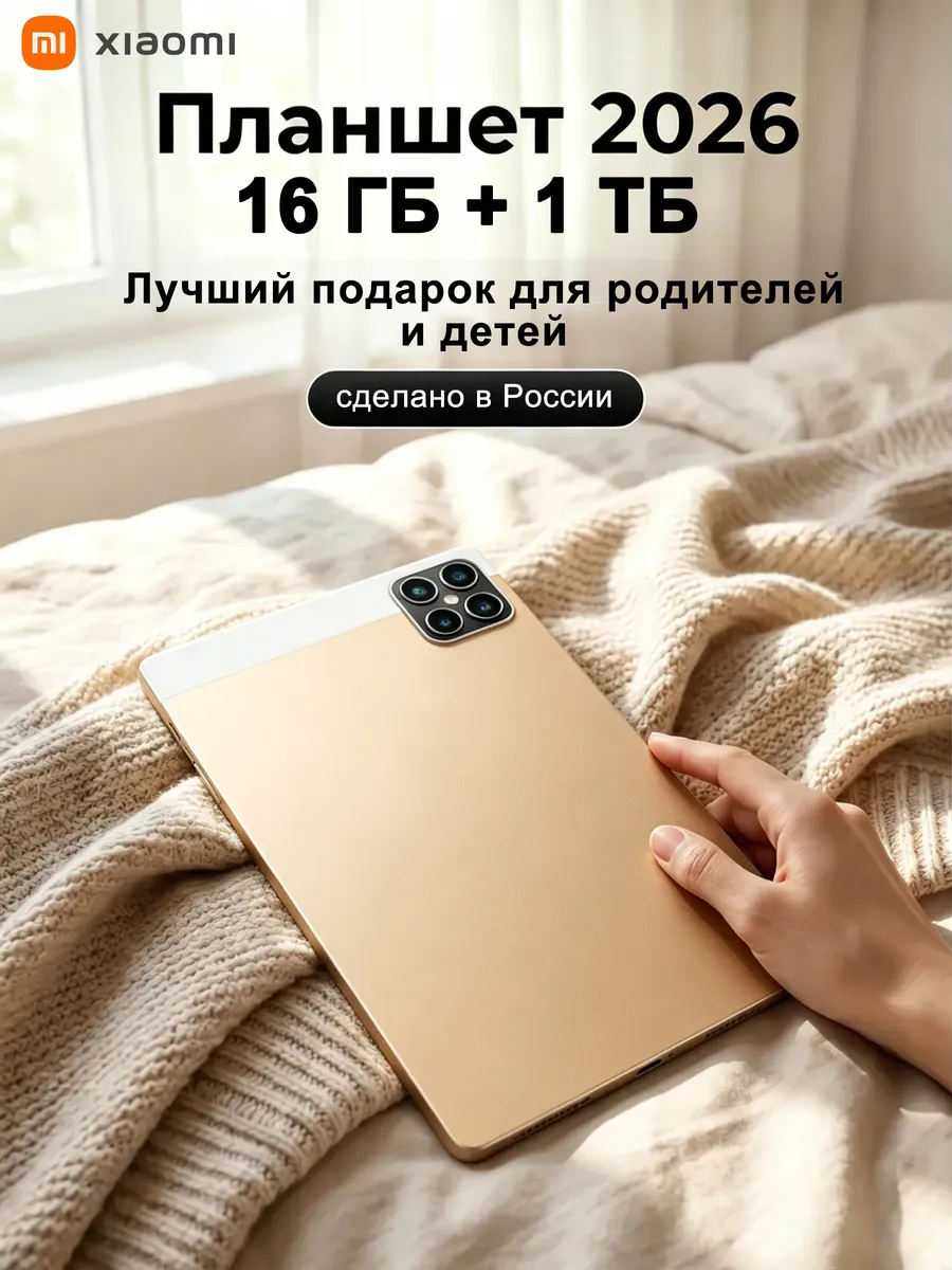 xiami Tab15 Планшет 10.1 дюймов 16 ГБ 1 ТБ Android 13