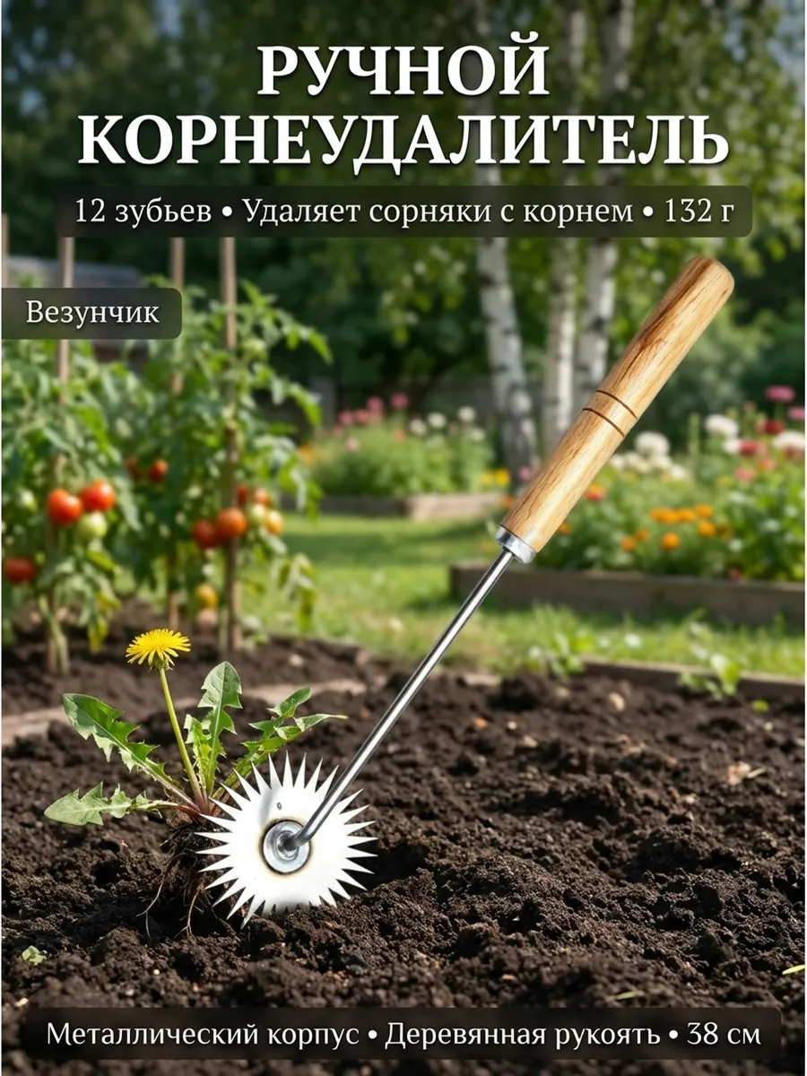 Ручной садовый график-солнце из марганцевой стали для удален