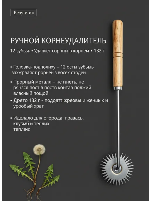 Ручной садовый график-солнце из марганцевой стали для удален, вариант, фото 2