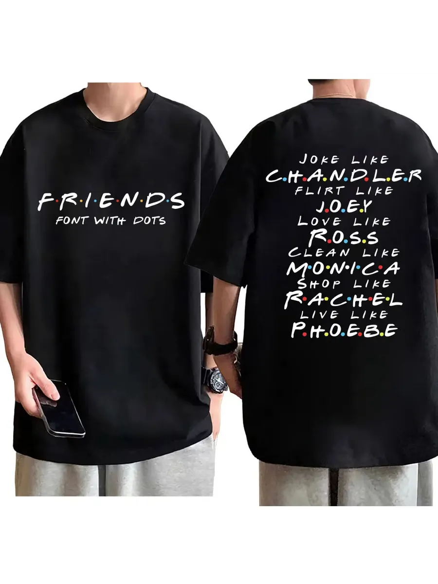 футболка TV Play Friends Series Print T-shirt Men's Women's