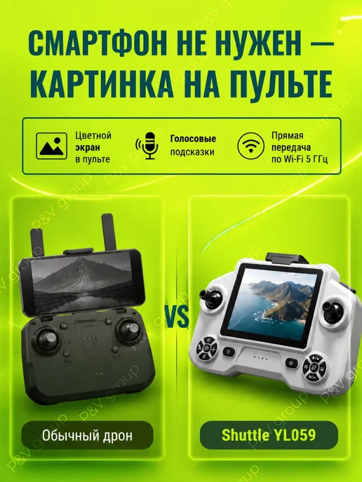 BOGDAN.RA Квадрокоптер с камерой на пульте управления GPS дрон, серый, фото 3