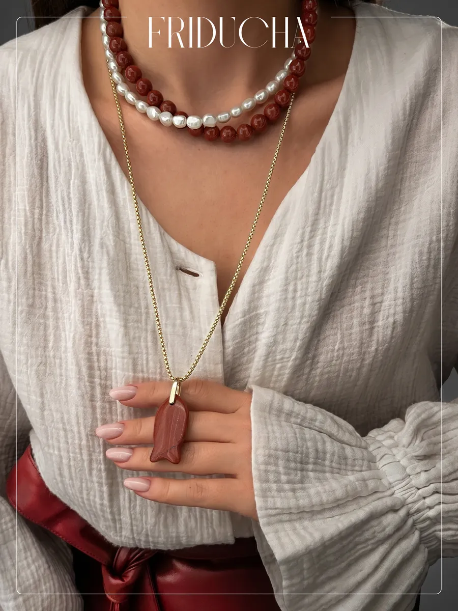 Подвеска-рыбка «Красная», позолота