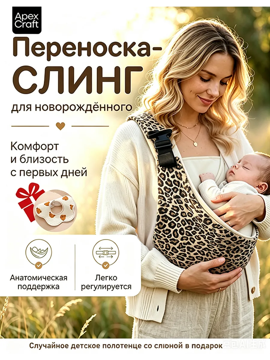 Переноска для новорожденных слинг