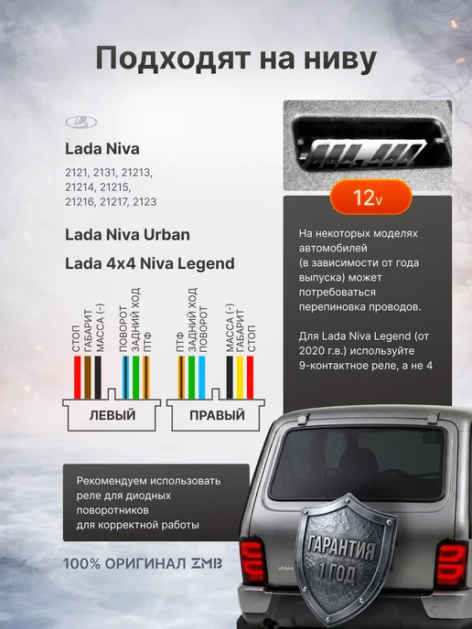 Turbo Drive Задние фонари ZMB для Нива в стиле Range Rover, 2 шт, фото 7