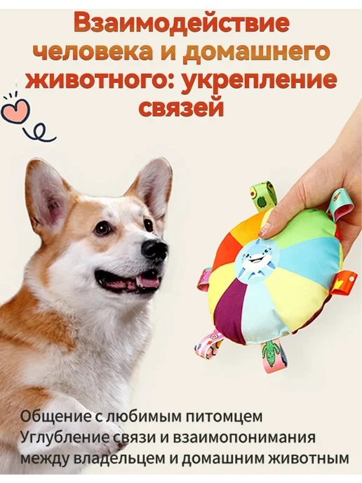 petlap Фрисби-дразнилка для собак с погремушкой, синий, фото 8