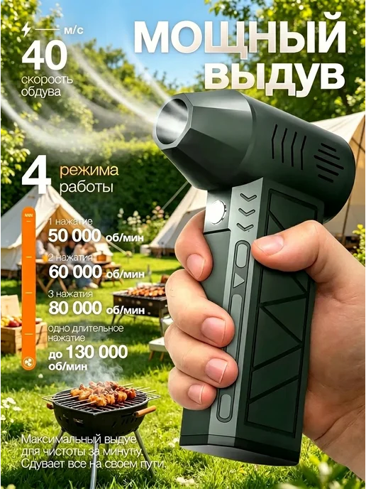 фен для мангала аккумуляторны, вариант
