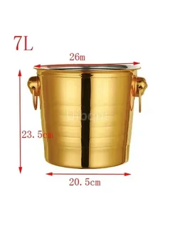 Uibqut Ведро для шампанского 7L, нержавеющая сталь, коричневый