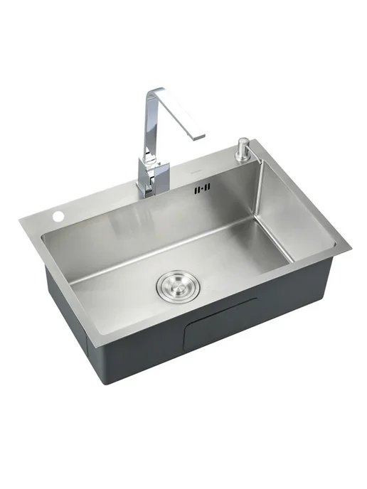HankiiSink Кухонная раковина HankiiKI-5545 из нержавеющей стали 45x40 с, 50x40, фото 7