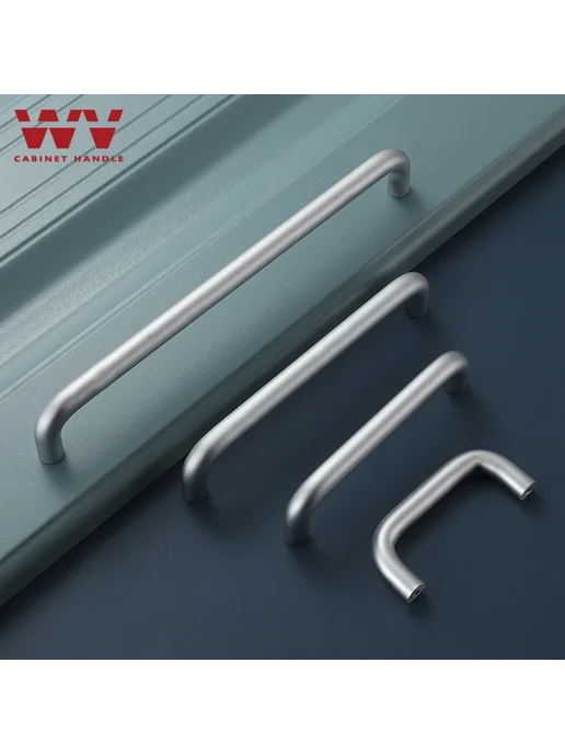 WV Ручки для шкафов Model 276, серебристые, 64mm, 74mm, серебристый, фото 3
