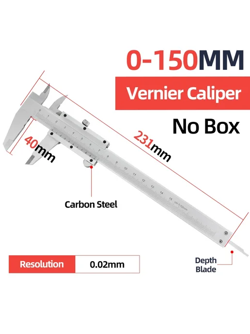 Tooleye Штангенциркуль цифровой 150 мм Fraction Caliper, вариант, фото 3