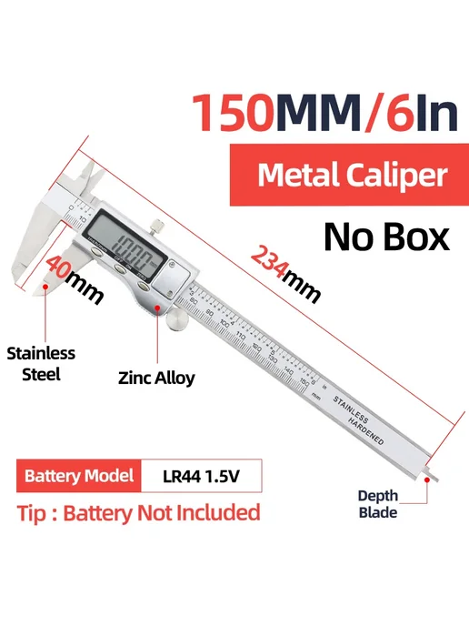 Tooleye Штангенциркуль Metal Caliper, вариант