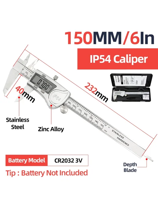 Tooleye Штангенциркуль 0-150 мм Box IP54 Caliper, вариант