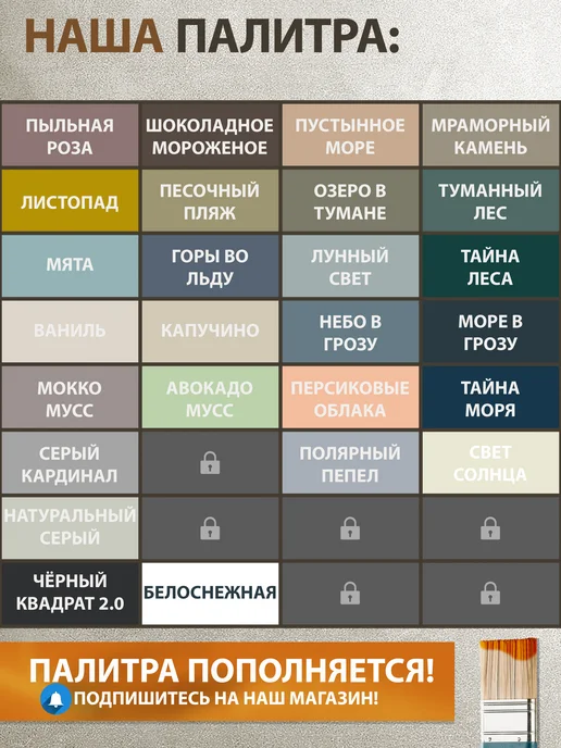 TINTURRA DESIGN Меловая краска для мебели и декора Полярный пепел 830 г, 830 г, фото 8