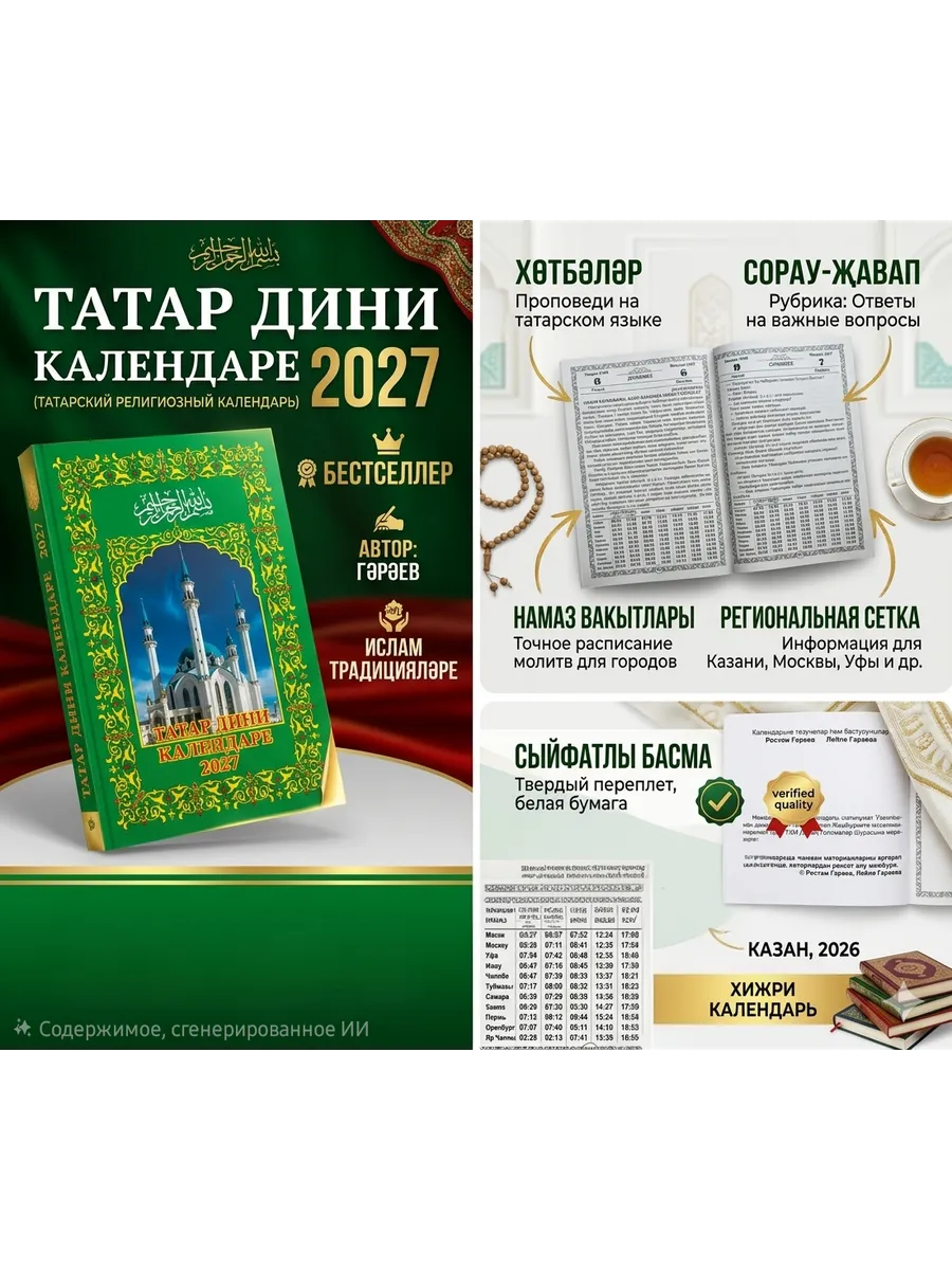 Татар дини Календаре 2027 Гараев