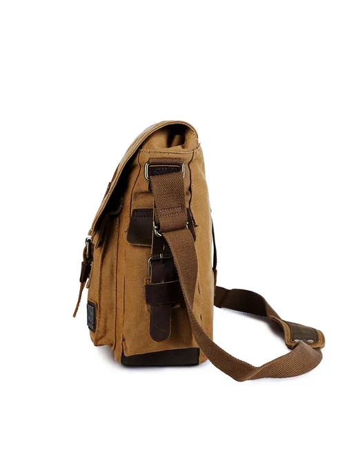 IGETBAG Сумка-мессенджер мужская женская, парусиновая, army green, зеленый, фото 4