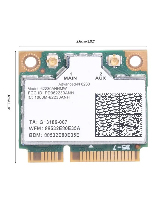 Сетевая карта Wi-Fi 62230ANHMW, 300 Мбит с, вариант, фото 4
