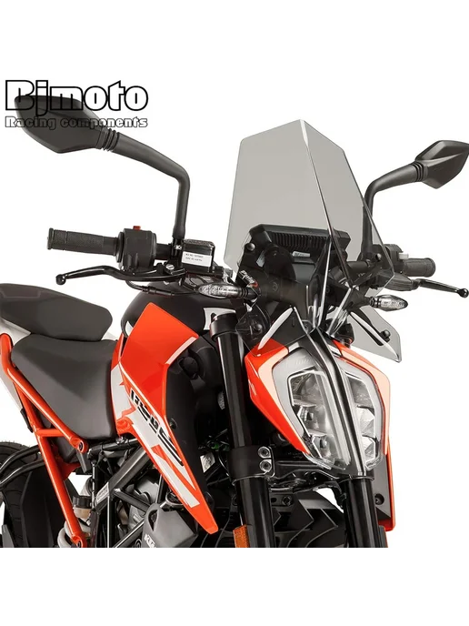 BJMOTO RACING COMPONENTS Крепление ветрового стекла для KTM Duke 125 250 390 (2017-20, серый, фото 2