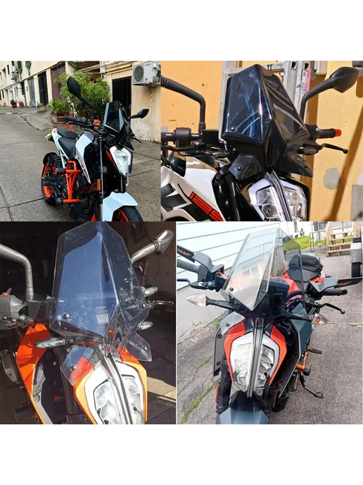 BJMOTO RACING COMPONENTS Крепление ветрового стекла для KTM Duke 125 250 390 (2017-20, серый, фото 6