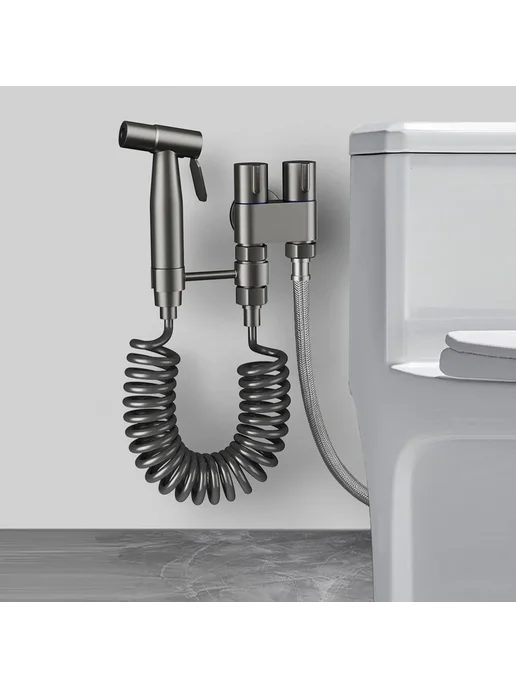 Brangdy Ручной распылитель для биде Silver, 4-в-1, Package A, черный, фото 3