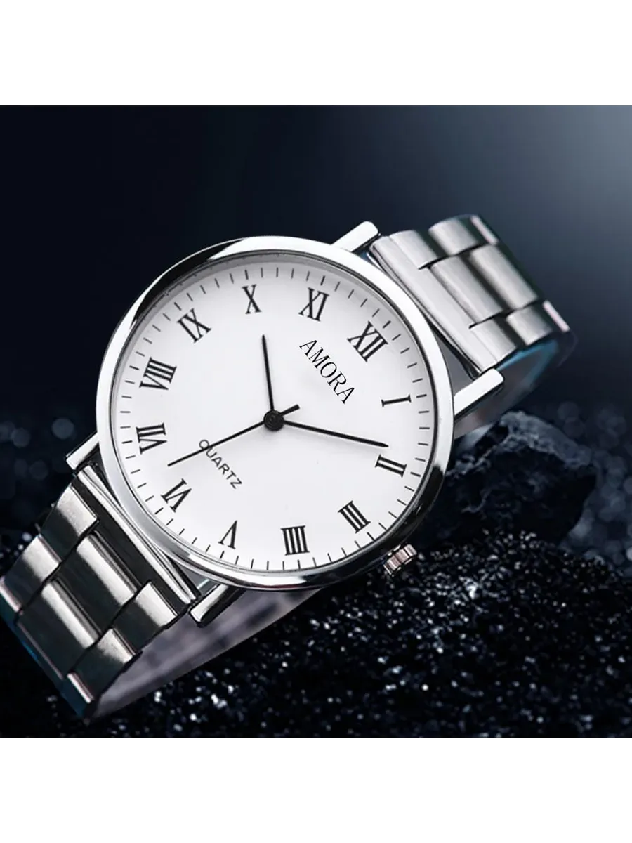 Мужские кварцевые часы Relogio Feminino Белый, White 2